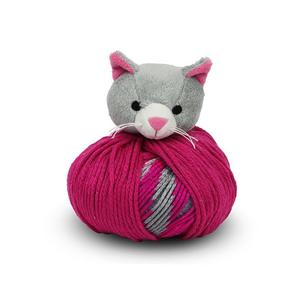 DMC Top This, 80g Ball of Continuous Texture Yarn, Child&#39;s Hat Pattern, KITTEN Topper