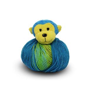 DMC Top This, 80g Ball of Continuous Texture Yarn, Child&#39;s Hat Pattern, MONKEY Topper