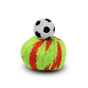DMC Top This, 80g Ball of Continuous Texture Yarn, Child&#39;s Hat Pattern, SOCCER BALL Topper
