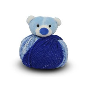 DMC Top This, 80g Ball of Continuous Texture Yarn, Child&#39;s Hat Pattern, TEDDY BEAR Topper