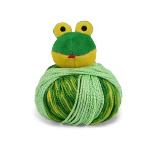 DMC Top This, 80g Ball of Continuous Texture Yarn, Child&#39;s Hat Pattern, FROG Topper