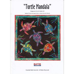 Batik Australia Quilt Pattern, TURTLE MANDALA, (Pattern / instructions only, no fabric)