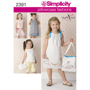 Child&#39;s vintage pillow case fashion Simplicity Sewing Pattern 2391