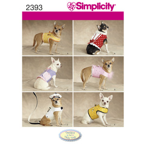 Dog Clothes Simplicity Sewing Pattern 2393