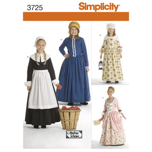 Child &amp; Girl Costumes Simplicity Sewing Pattern 3725