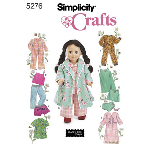 Doll Clothes Simplicity Sewing Pattern 5276