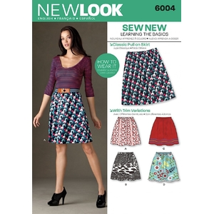 New Look Pattern 6004 Learn To Sew Skirts