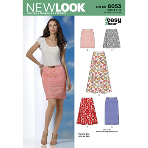 New Look Sewing Pattern 6053 Misses&#39; Skirts