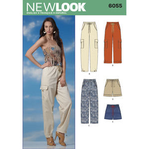 New Look Pattern 6055 Misses' Pants & Shorts