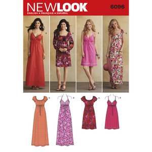 New Look Sewing Pattern 6096 Misses&#39; Dresses