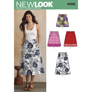 New Look Sewing Pattern 6106 Misses&#39; Skirts