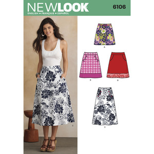 New Look Sewing Pattern 6106 Misses' Skirts