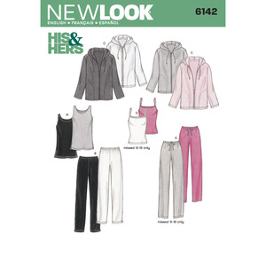 New Look Sewing Pattern 6142 Misses&#39; &amp; Men&#39;s Separates