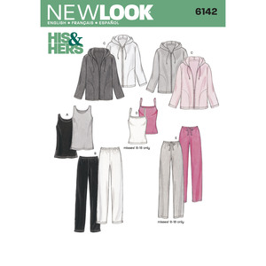 New Look Sewing Pattern 6142 Misses' & Men's Separates