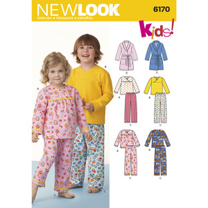 New Look Sewing Pattern 6170 Toddlers&#39; and Child&#39;s Cozywear