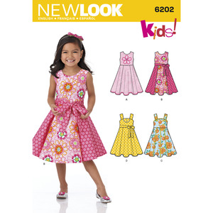 New Look Sewing Pattern 6202 Child's Dress and Sash