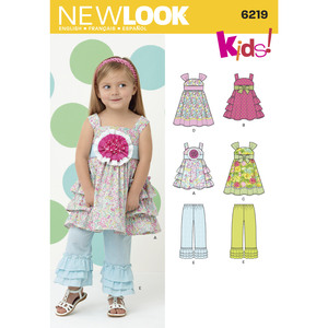 New Look Sewing Pattern 6219 Toddlers&#39; Dress and Pants
