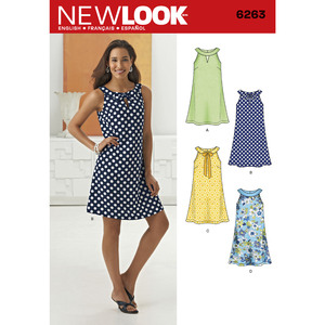 New Look Sewing Pattern 6263 Misses&#39; A- Line Dress