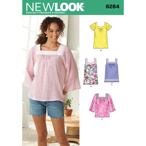New Look Sewing Pattern 6284 Misses&#39; Pullover Top in Two Lengths