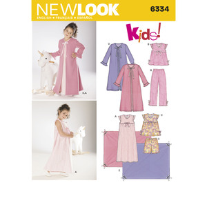 New Look Sewing Pattern 6334 Child&#39;s Cozywear