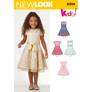 New Look Pattern 6359 Child&#39;s Dresses with Lace and Trim Details