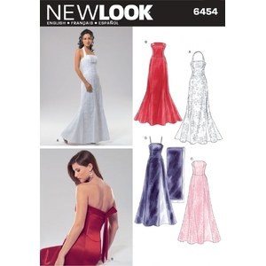 New Look Sewing Pattern 6454 Misses&#39; Evening Gowns and Shawl