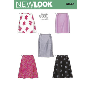 New Look Pattern 6843 Misses&#39; Skirts