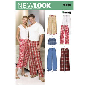 New Look Pattern 6859 Misses&#39;, Men&#39;s, &amp; Teens&#39; Separates