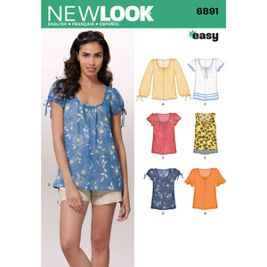 New Look Pattern 6891 Misses&#39; Tops