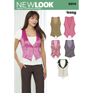 New Look Pattern 6914 Misses&#39; Vests