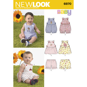 New Look Pattern 6970 Babies&#39; Romper, Dress &amp; Panties