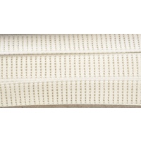 UNI-TRIM Elastic Ribbed Non-Roll 12mm WHITE, Per Metre, 100% Polyester, Premium Quality
