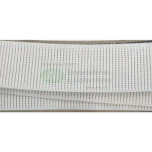 32mm Ribbed Non-Roll Elastic WHITE Pre-cut 1 Metre Piece