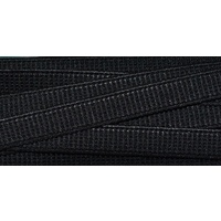 Ribbed Non-Roll Elastic 12mm BLACK Per Metre