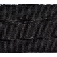 Elastic Ribbed Non-Roll 25mm BLACK, Per Metre, 100% Polyester, Premium Quality PP