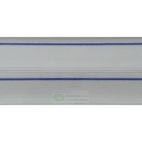 Uni-Trim Mens Underwear Elastic 28mm White, Per METRE, 100% Polyester Blue Line
