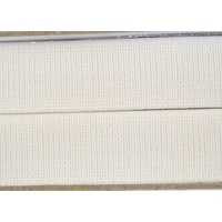 Uni-Trim High Density Non-Roll Elastic, 100% Polyester, 12mm White, per metre