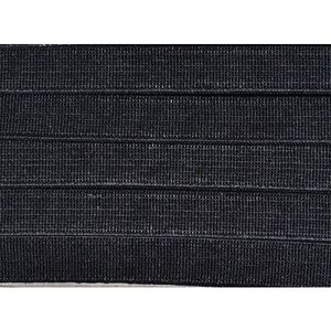 BLACK 12mm Heavy Woven High Density Non-Roll Elastic, Per Metre