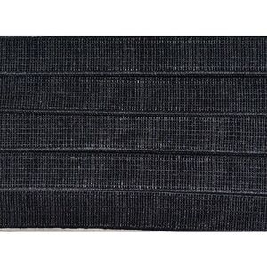 Uni-Trim High Density Non-Roll Elastic 12mm Per Metre BLACK, 100% Polyester Elastic 