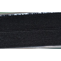 Uni-Trim High Density Non-Roll Elastic 20mm Per Metre BLACK, 100% Polyester Elastic