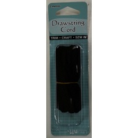 Uni-Trim Drawstring Cord, Cotton Cord, Pants, Shorts, Anoraks, 2 metres, Black