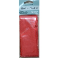 Blanket Binding 100mm x 4.1m, RED, 100% Polyester, Uni-Trim