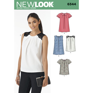 New Look Sewing Pattern 6344 Misses&#39; Tops in Two Lengths