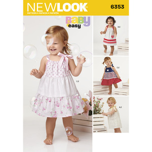 New Look Sewing Pattern 6353 Babies&#39; Dresses and Panties