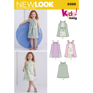 New Look Sewing Pattern 6386 Toddlers&#39; Easy Pillowcase Dresses