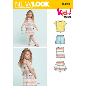 New Look Pattern 6465 Child&#39;s Easy Top, Skirt and Shorts