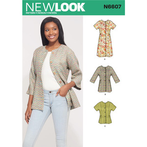 New Look Sewing Pattern N6607 Misses&#39; Mini Dress , Tunic and Top