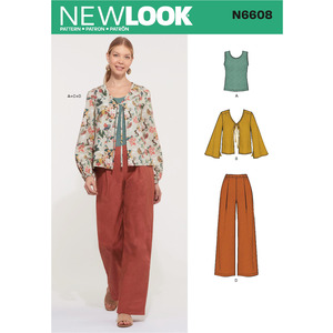 New Look Sewing Pattern N6608 Misses&#39; Jacket, Pants and Top