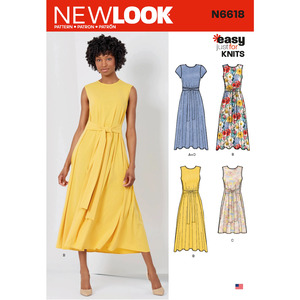 New Look Sewing Pattern N6618 Misses&#39; Dresses In Two Lengths
