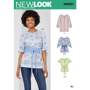New Look Sewing Pattern N6621 Misses&#39; Top Or Tunic